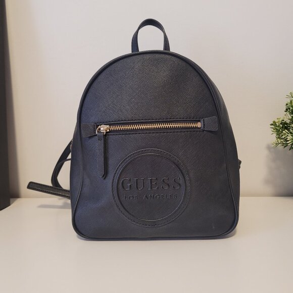 GUESS Black Small Backpack - Picture 1 of 8